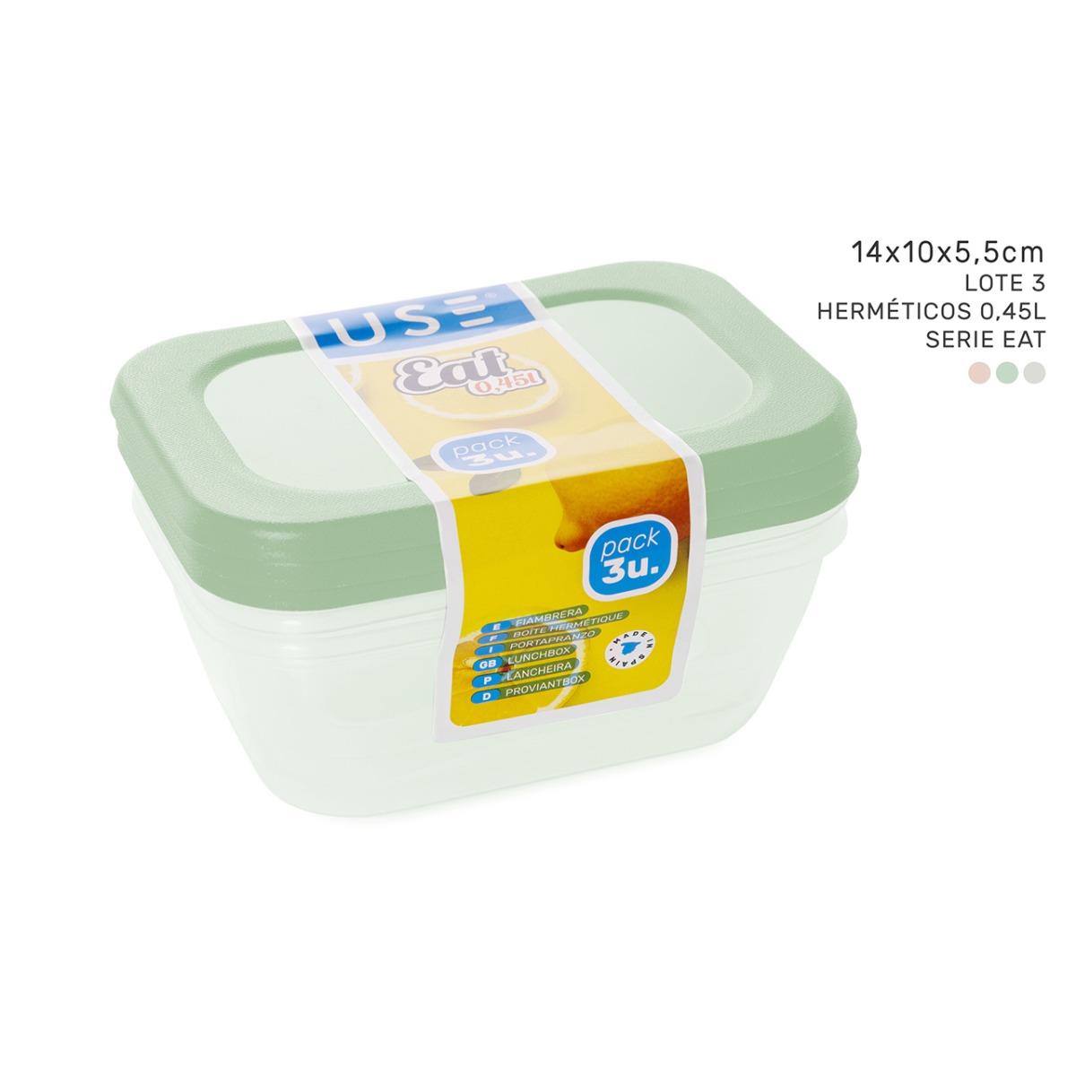 Lotto 3 contenitori ermetici 0,45l 1575