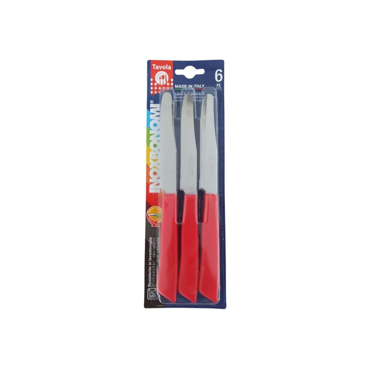 Tavola 6 coltelli tav.11cm rosso 30006r