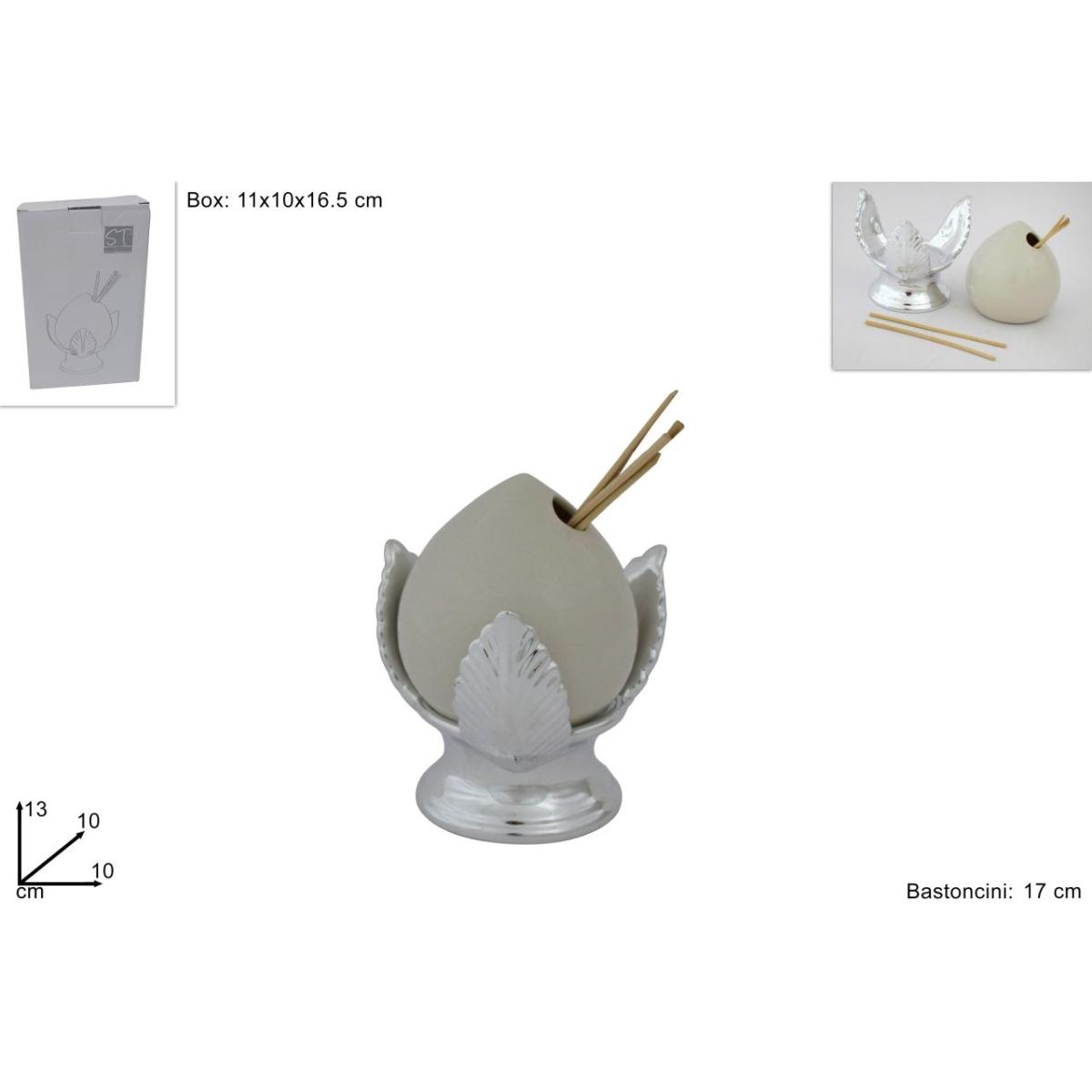 Pumo profumatore bianco base argento dev22000041