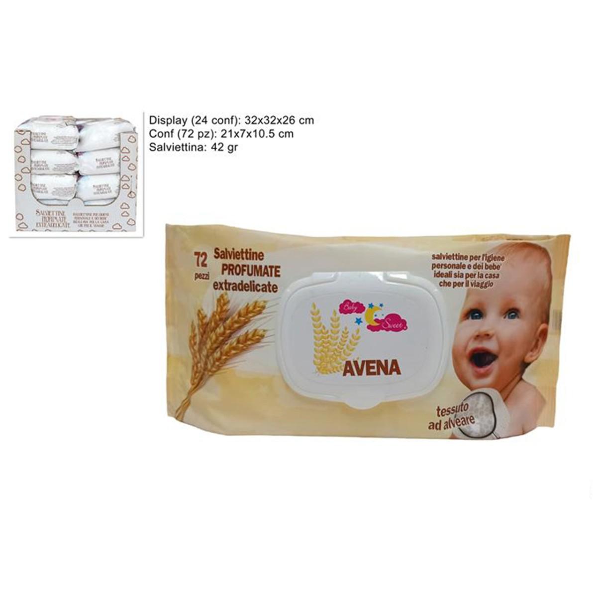 Salviettine 72pz 42gr avena