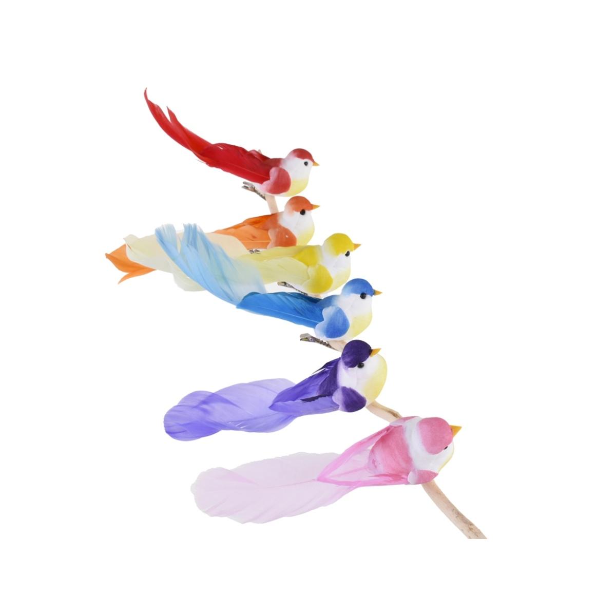 Uccello su clip 14cm 12pz ds 27976