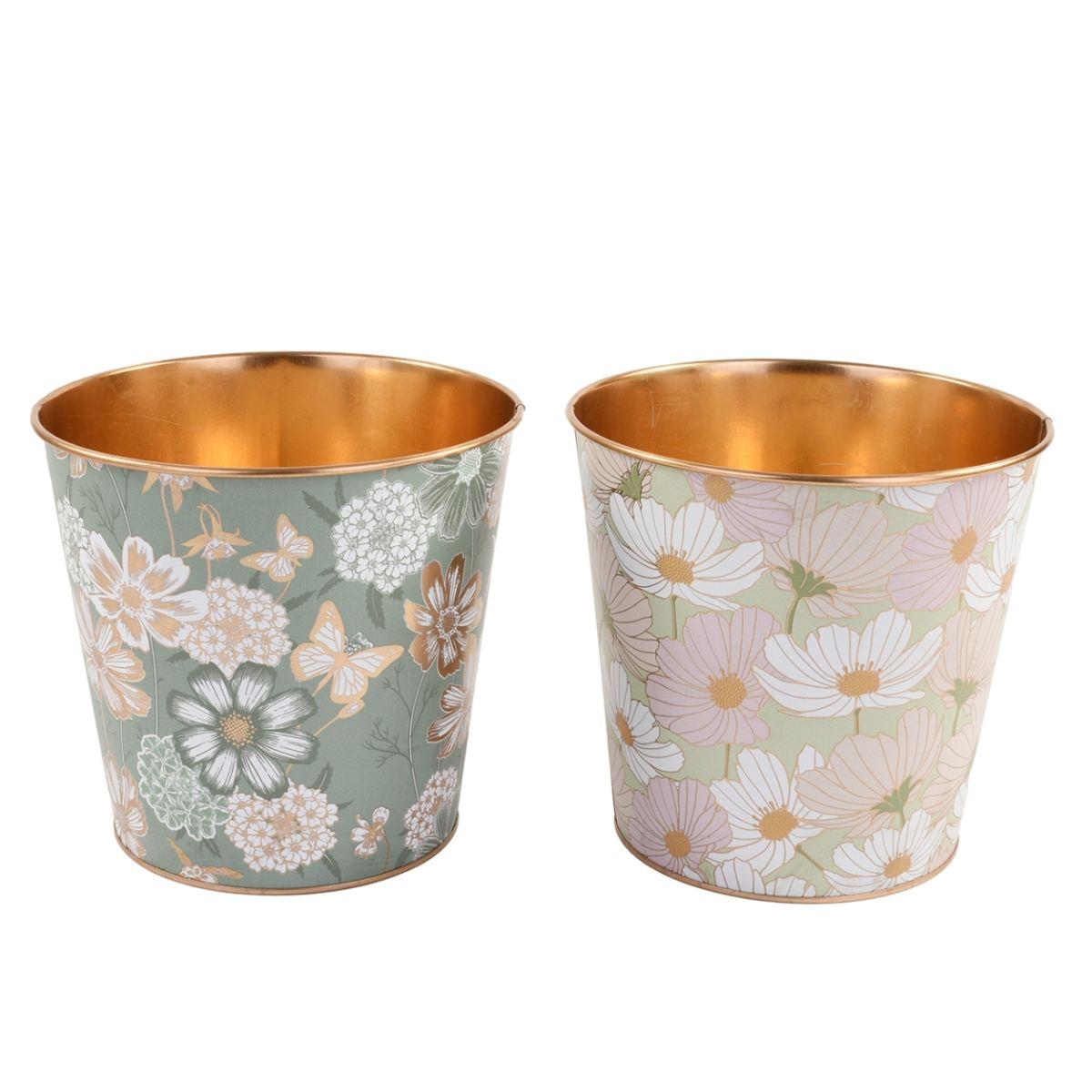Linea fiori vaso metallo ass ds 28300