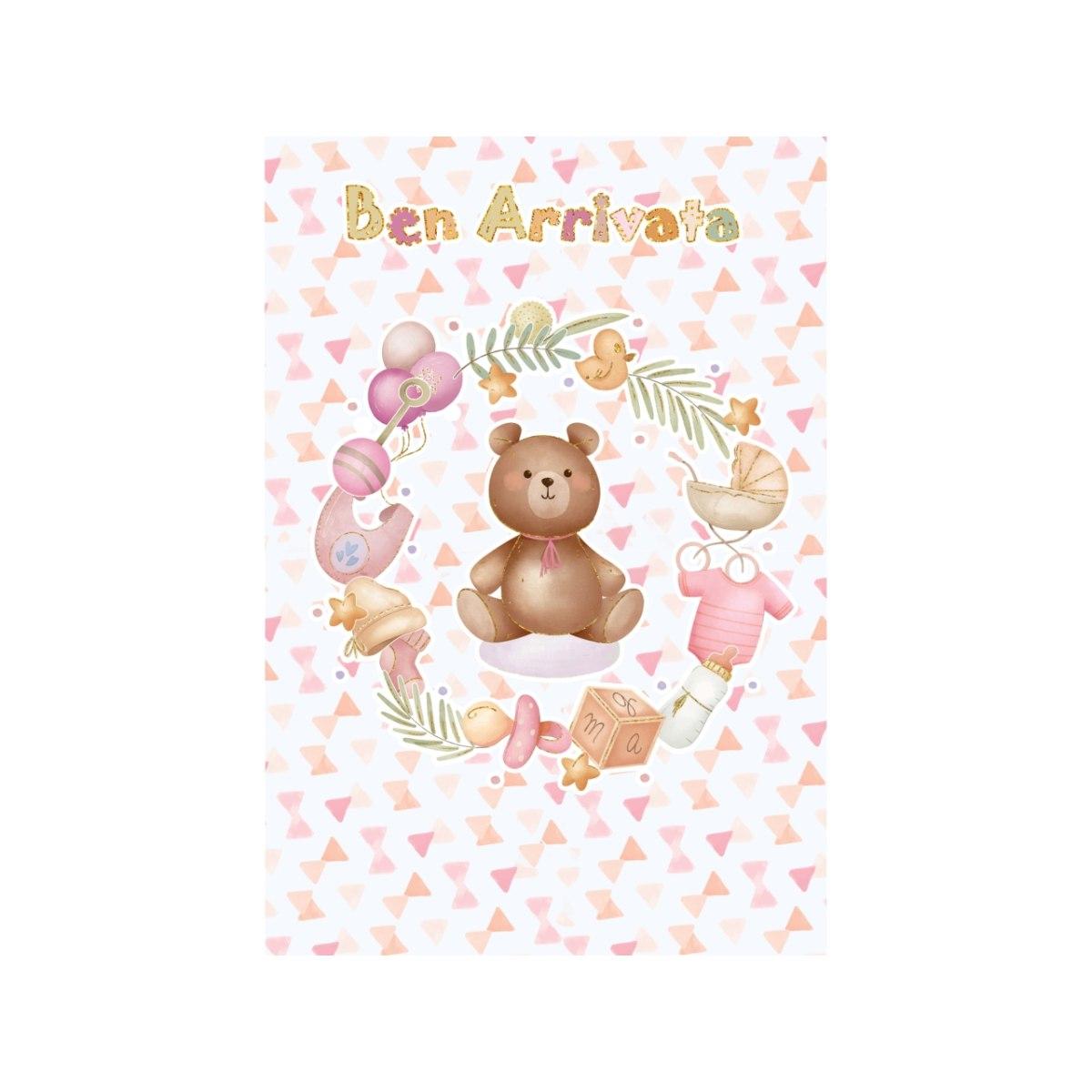 Biglietto lieto evento rosa fe10173le/b