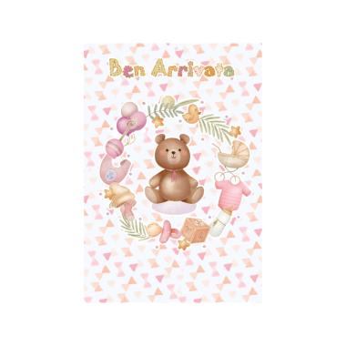 Biglietto lieto evento rosa fe10173le/b