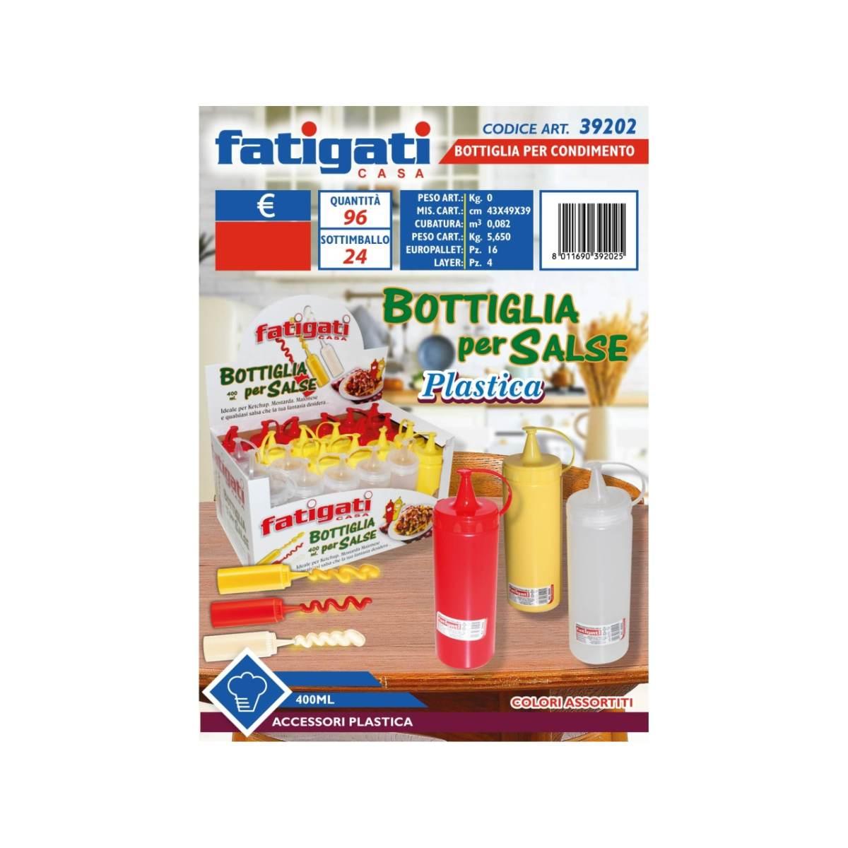 Bottiglia condimenti plast400ml 39202
