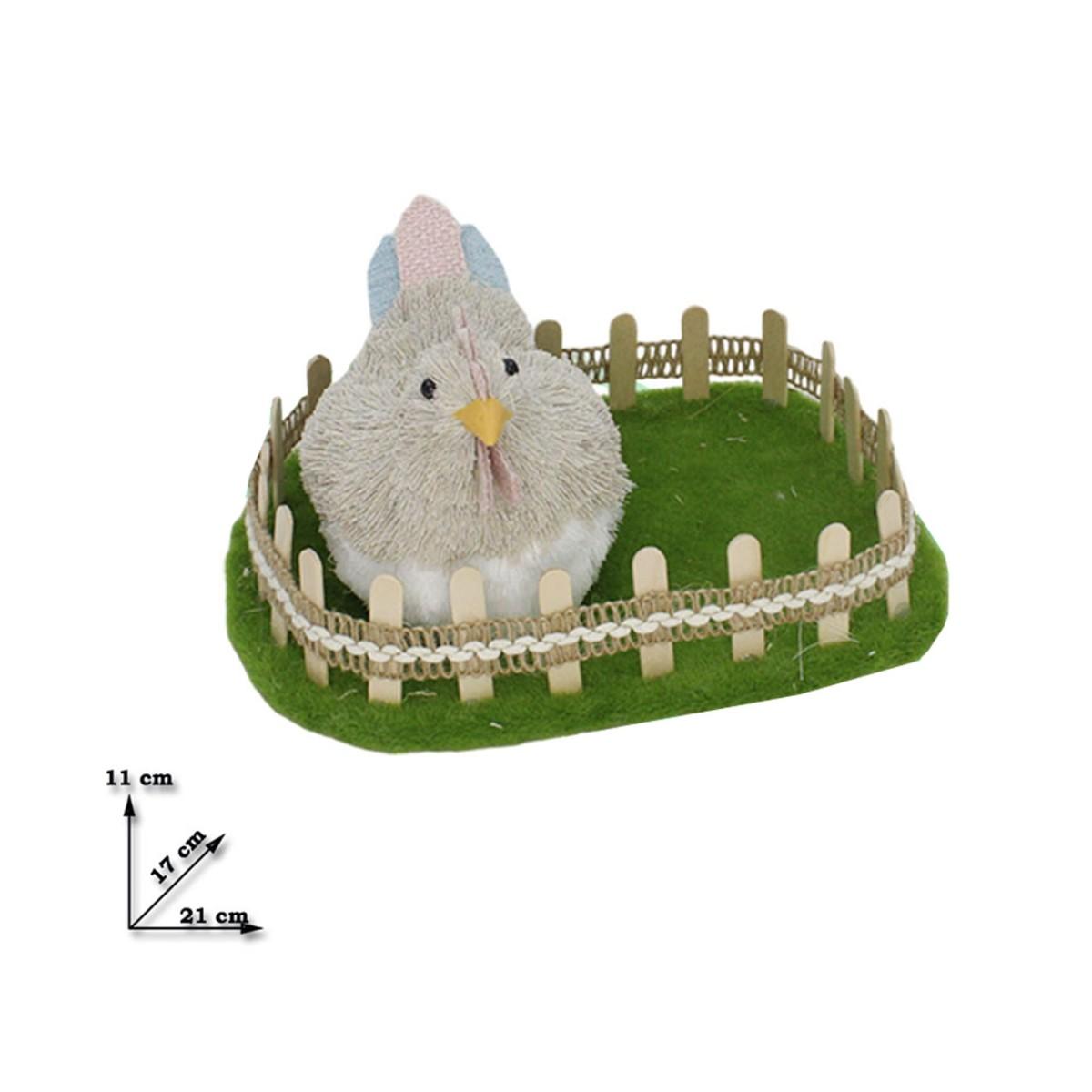 Gallina polist.c/recinto21x17x11cm