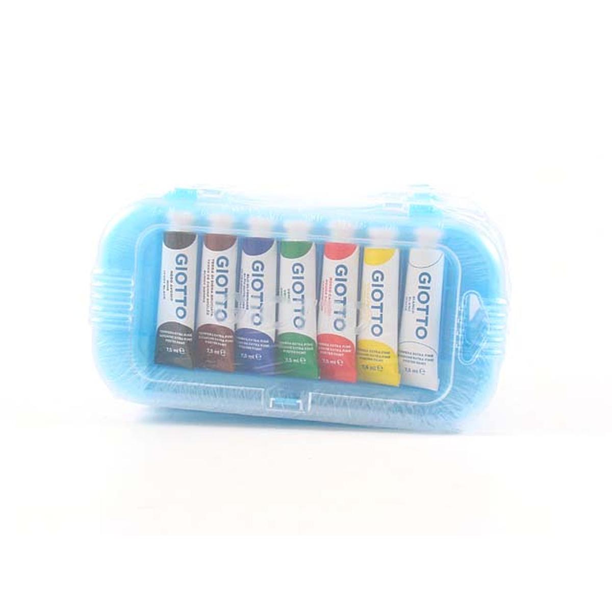 Tempera Giotto Extra Fine in Tubetto - Astuccio 7 Colori Assortiti 7,5ml