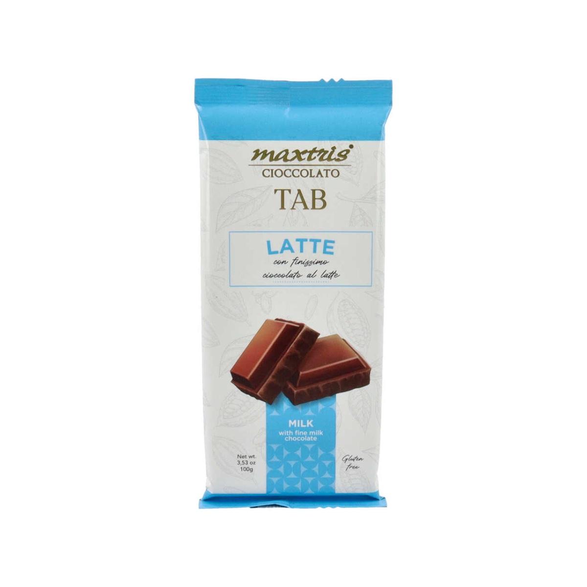 Tab maxtris ciocc. latte 100gr tmlat100