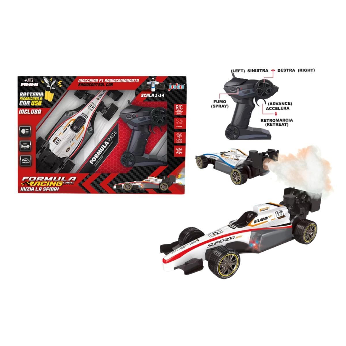 Macchina f1 scala 1:14 con r/c toy0884