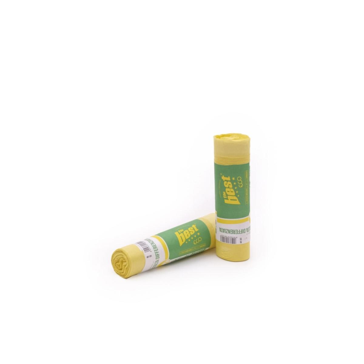 SACCHI PATTUMIERA 15pz GIALLI 022