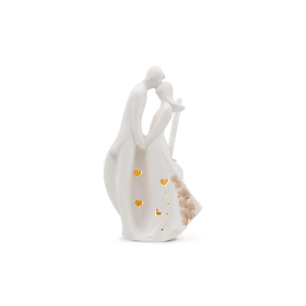 Coppia in porcellana con luce 19cm k235