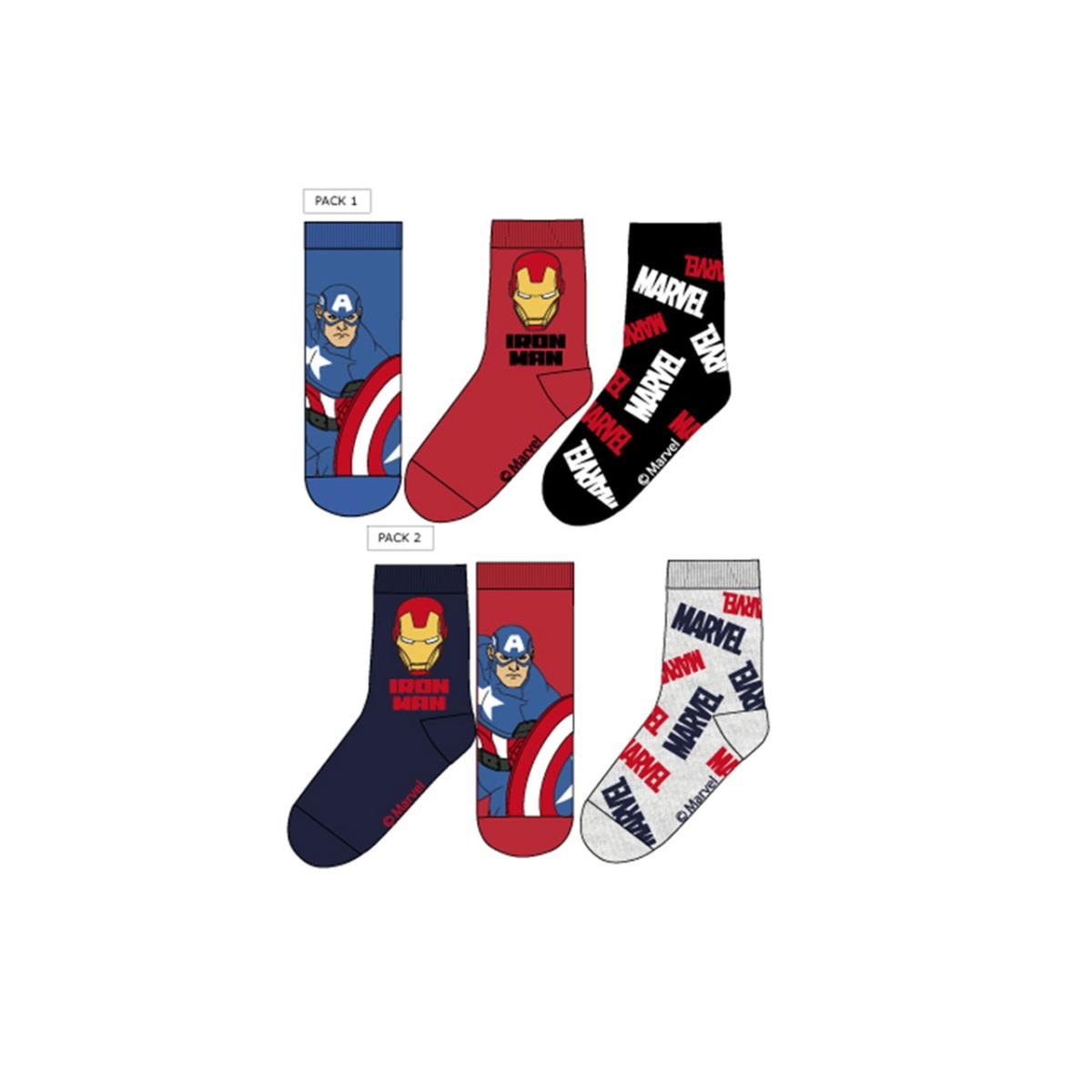 Avengers calzini 3 paia tg.23-34 xh0634