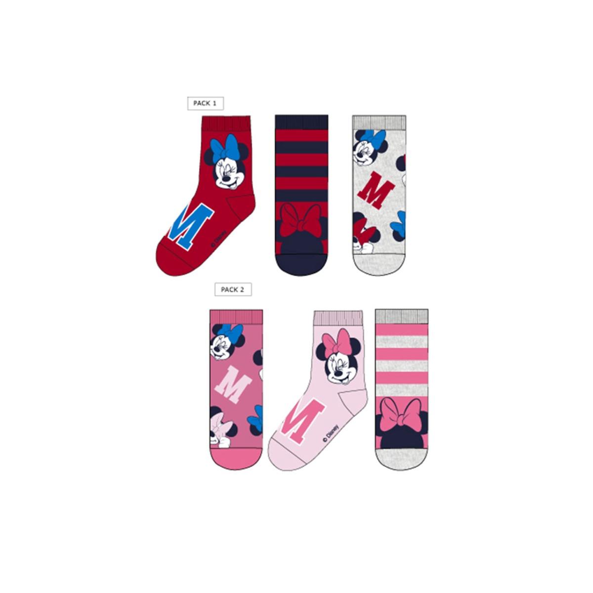 Minnie calzini 3 paia tg.23-34 xh0647