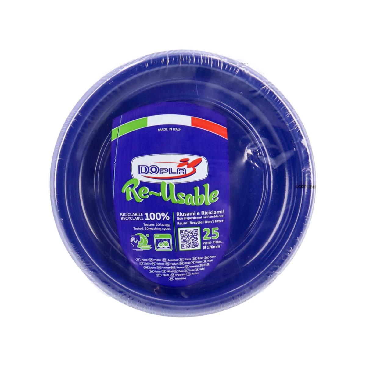 BLU PIATTO FRUTTA D17cm 25pz  11748$