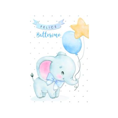 Biglietto battesimo azzur. fe10161fb/c