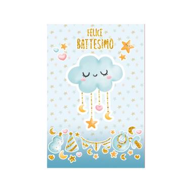 Biglietto battesimo azzurro fe10170fb/d