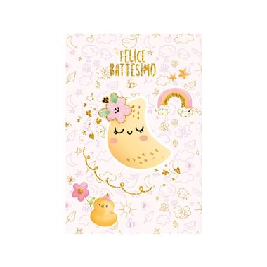 Biglietto battesimo rosa fe10171fb/a