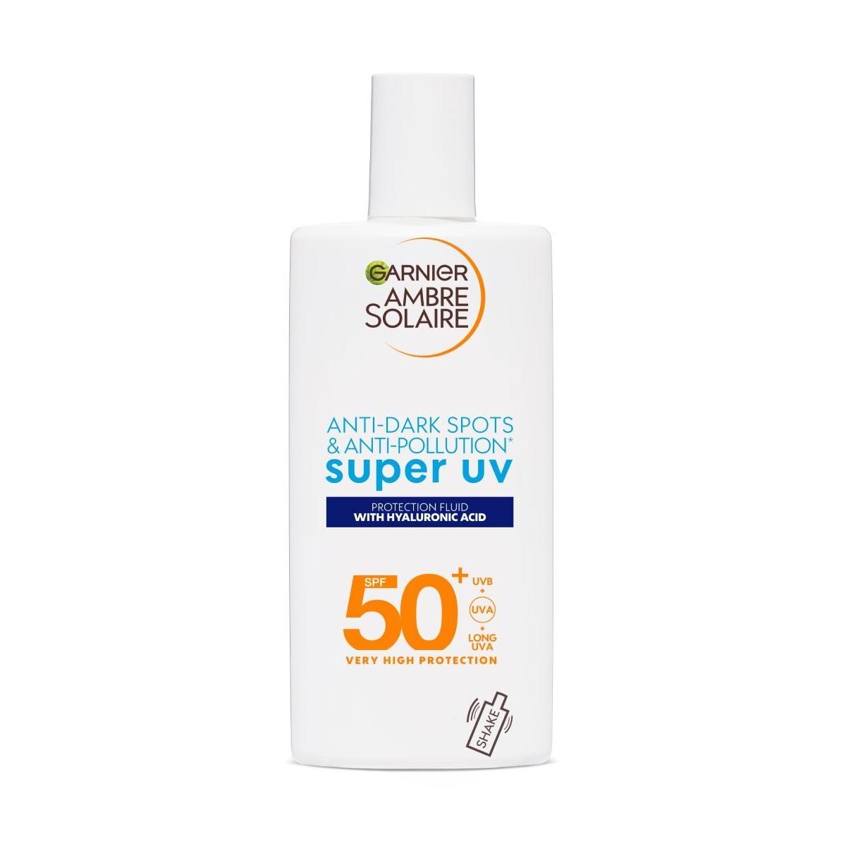 Garnier Ambre Solaire Super UV SPF 50+ Fluido Viso Antimacchie