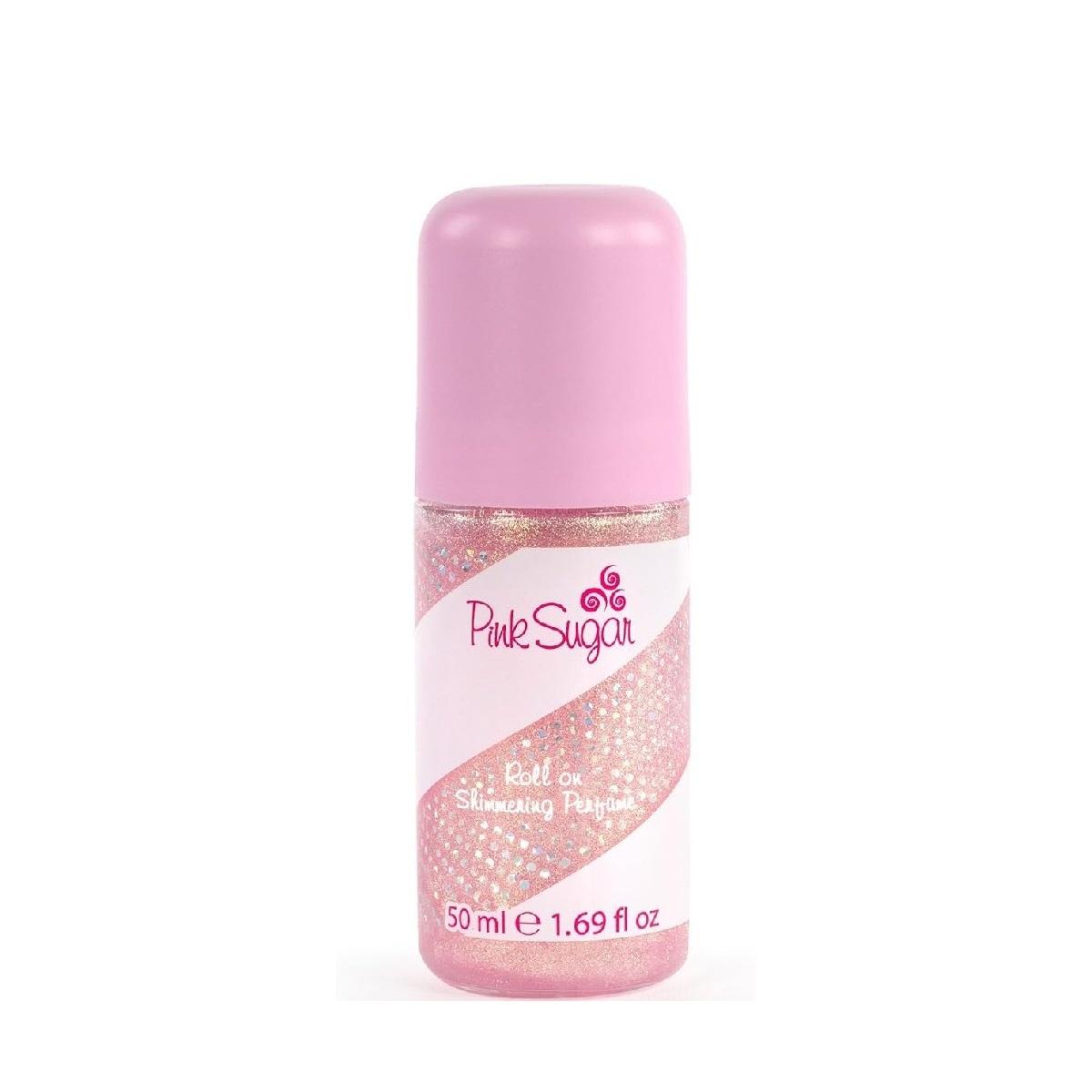 Aquolina Pink Sugar Roll-On Shimmering Profumo Glitter 50 ml  Fragranza Dolce e Brillante per la Pelle