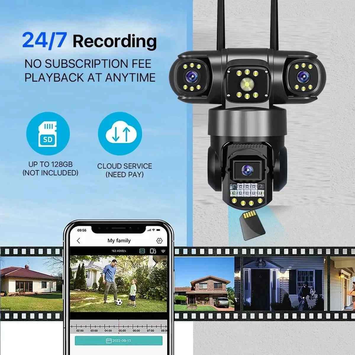 Telecamera di sicurezza Andowl G3000 WiFi PTZ IP 8K: Sorveglianza avanzata per interni ed esterni