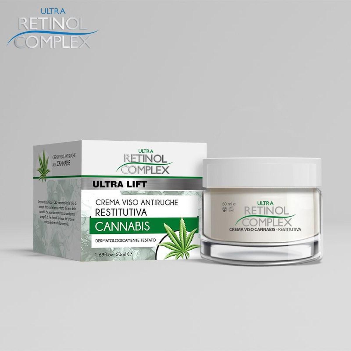 Ultra Retinol Complex Crema Viso Cannabis 50ml Trattamento Antirughe Restitutivo
