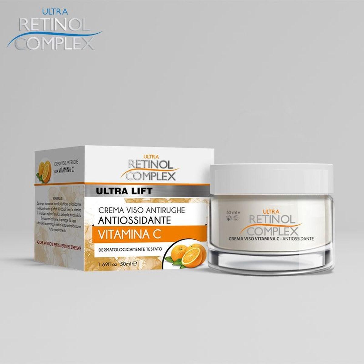 Retinol Complex Crema Viso Antirughe con Vitamina C e Retinolo  Antiossidante 50ml