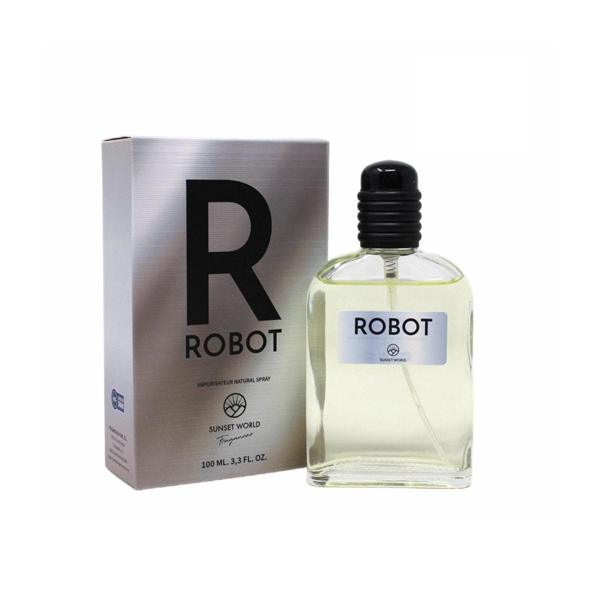 Sunset World Profumo Robot Uomo EDT 100ml Fragranza Legnosa Aromatica Maschile