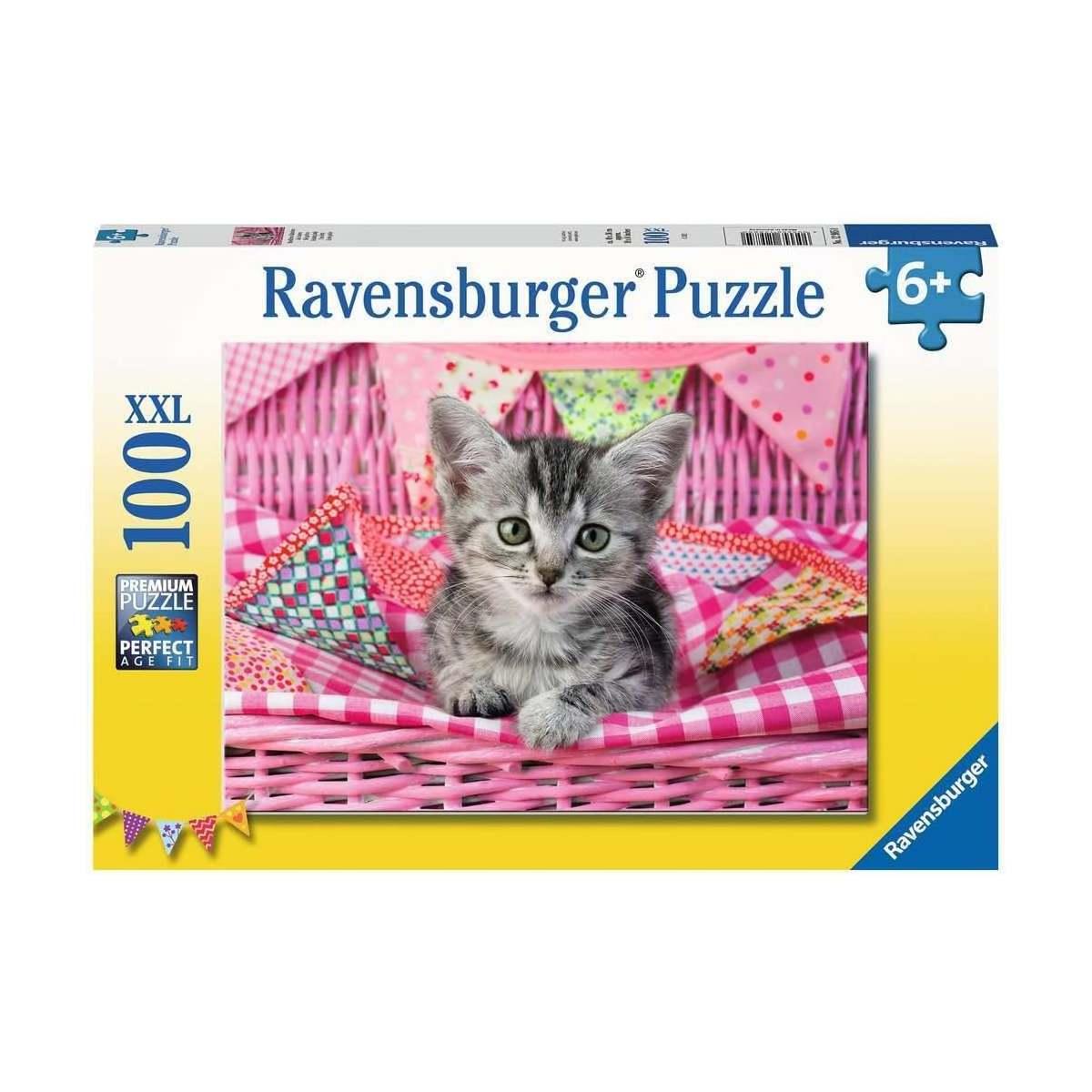 Ravensburger Puzzle 100 Pezzi XXL Bel Gattino  Softclick 6+ Anni.