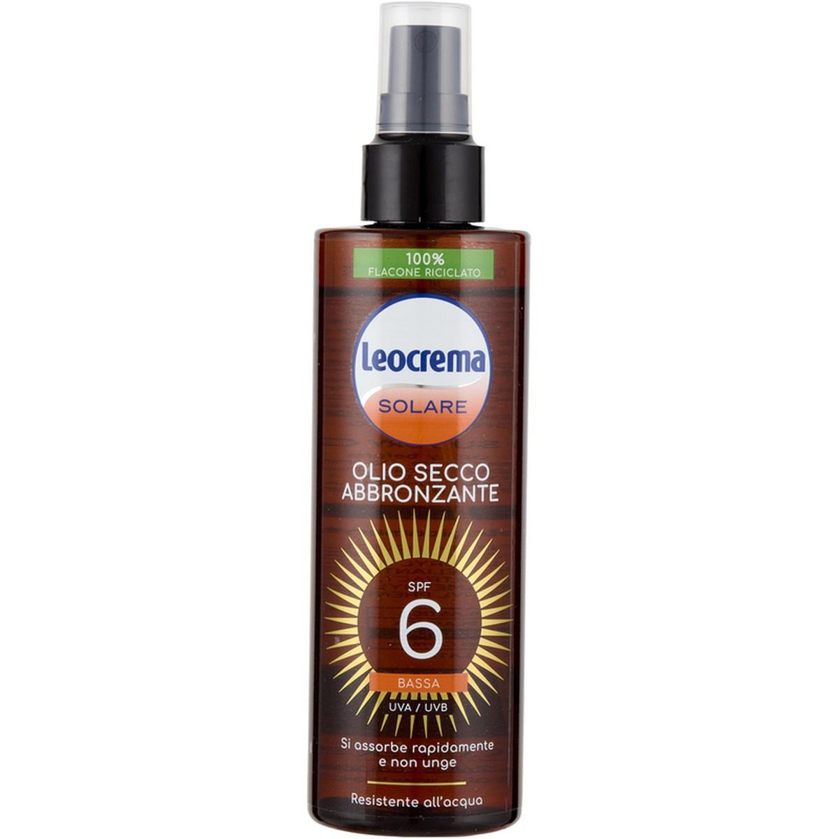 Olio Secco Abbronzante Leocrema SPF6, 200ml Protezione Bassa