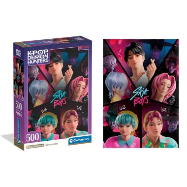 Puzzle Clementoni Kpop Demon Hunters 500 pezzi con poster