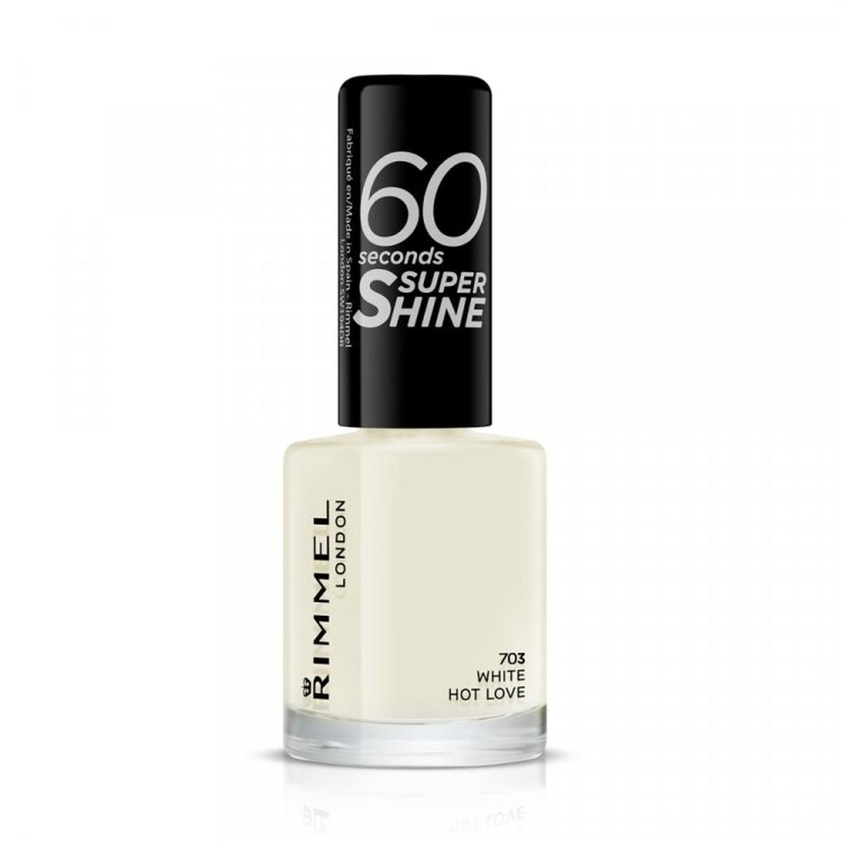 Smalto Rimmel 60 Seconds Super Shine 703 White Hot Love 8 ml