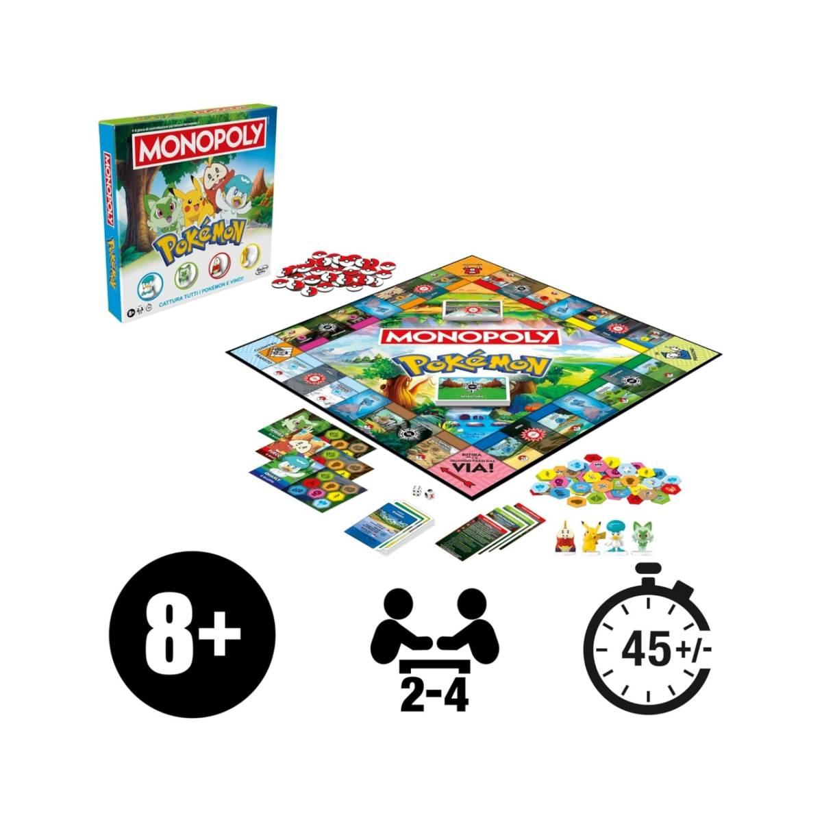 Monopoly Pokémon Hasbro gioco da tavolo 2-4 giocatori 8+