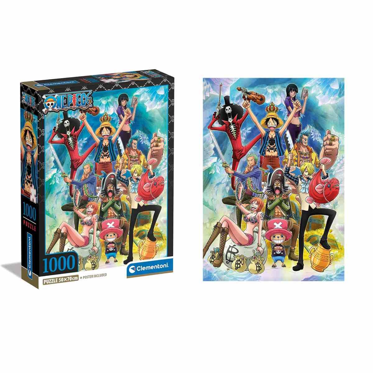 Puzzle One Piece Clementoni 1000 pezzi con poster incluso