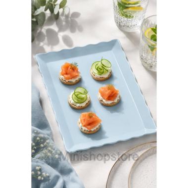 GIVI Vassoio Azzurro Rettangolare 20x30 cm per Tavola e Buffet