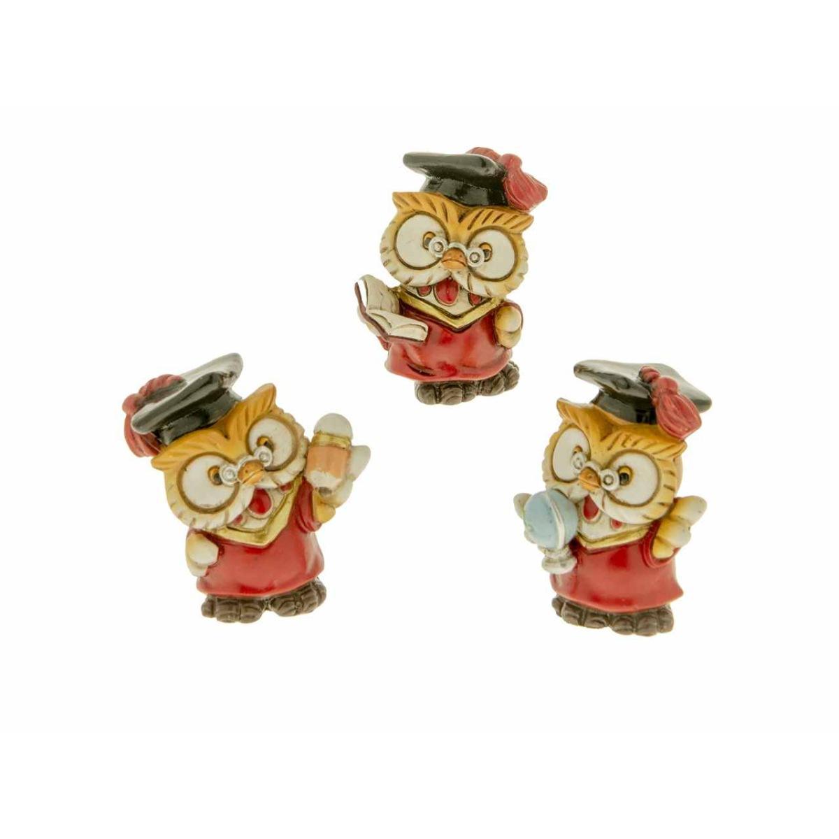 Figura gufo dottorando h5cm 04a298