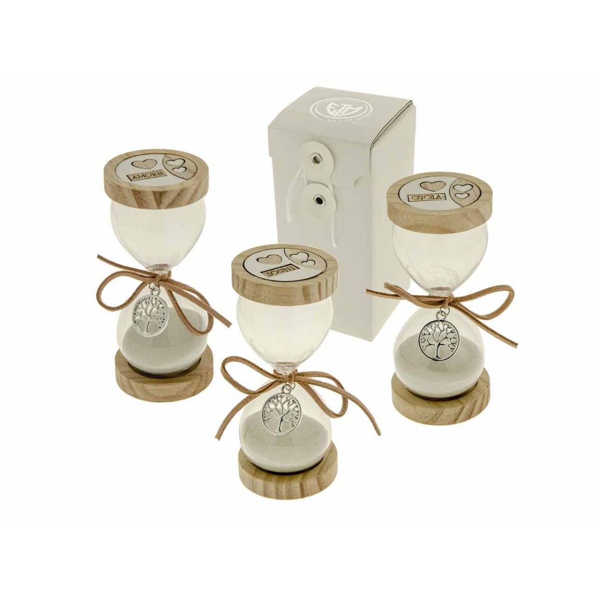 Clessidra decorativa madera 3 as 07a060