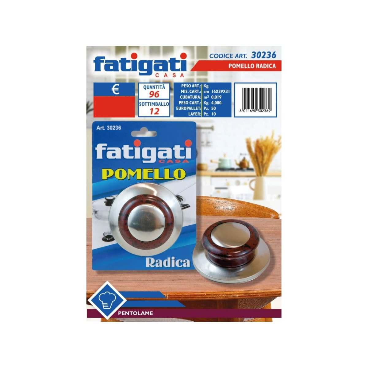 Pomello in radica set da 1 pezzo