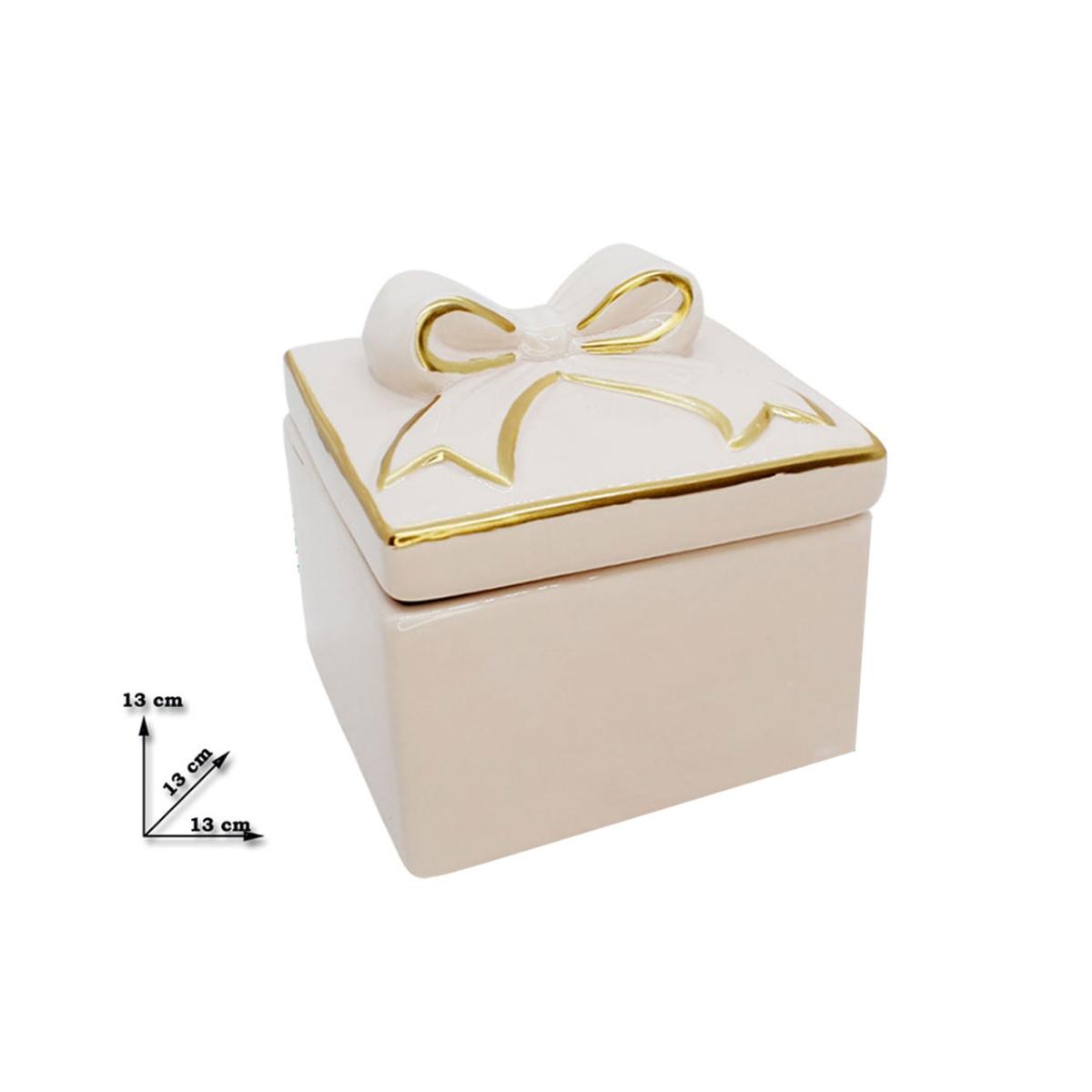 Scatola ceram.c/fiocco 13x13x13cm